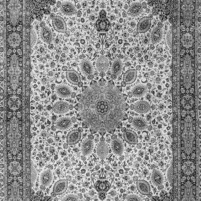 Serging Thickness of Machine Washable Persian Gray Traditional Rug, wshtr4514gry