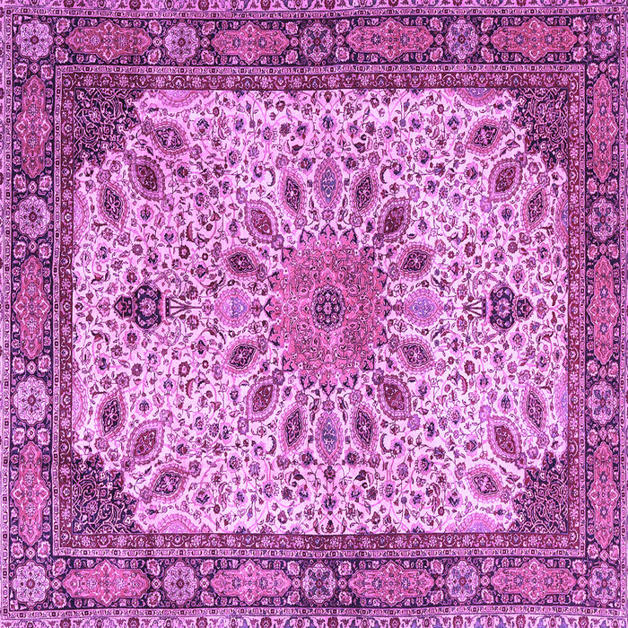 Square Machine Washable Persian Purple Traditional Area Rugs, wshtr4514pur