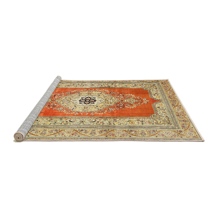Sideview of Machine Washable Traditional Red Rug, wshtr4515