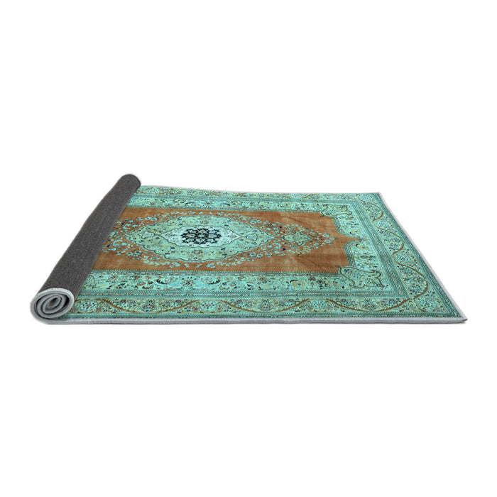 Sideview of Persian Light Blue Traditional Rug, tr4515lblu