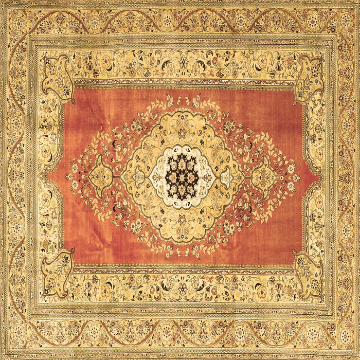 Square Persian Brown Traditional Rug, tr4515brn