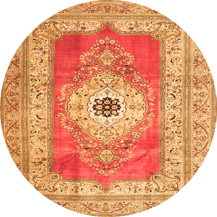 Square Persian Orange Traditional Rug, tr4515org