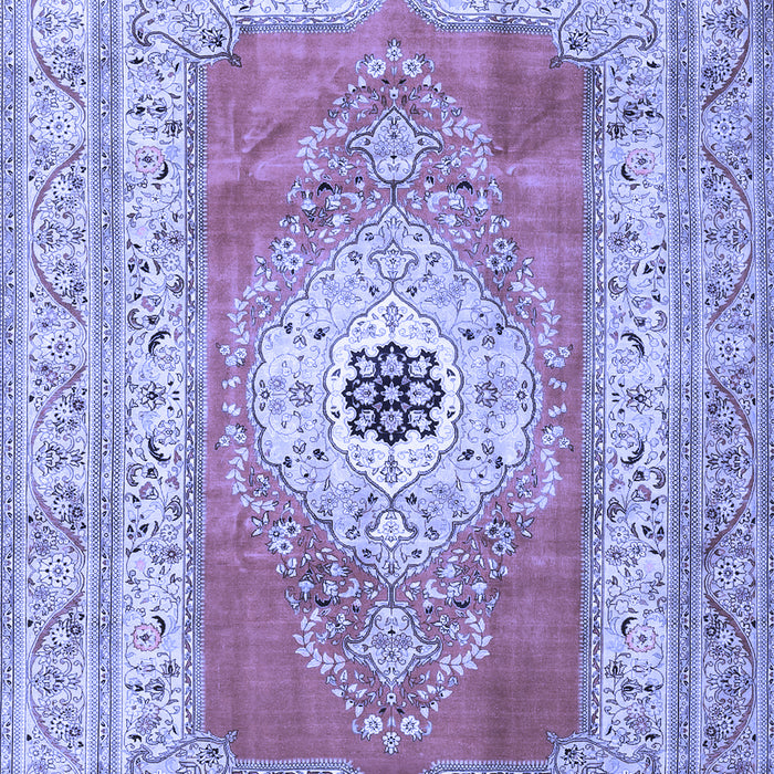 Machine Washable Persian Blue Traditional Rug, wshtr4515blu