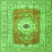 Serging Thickness of Persian Green Traditional Rug, tr4515grn