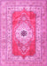 Machine Washable Persian Pink Traditional Rug, wshtr4515pnk