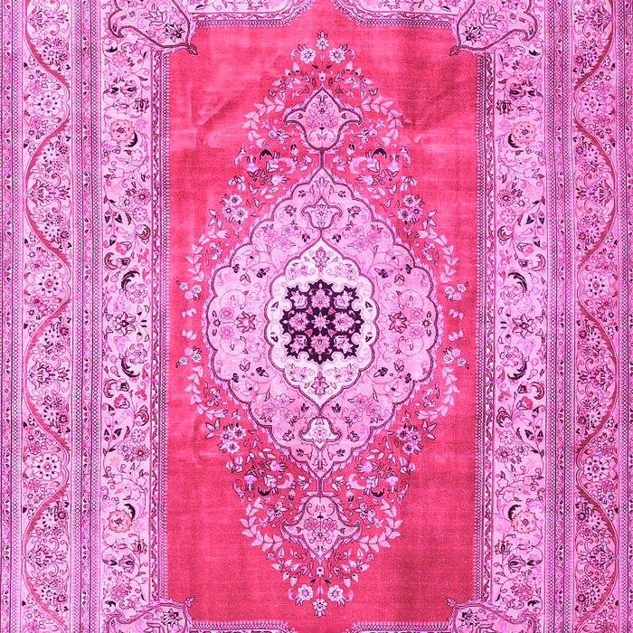 Machine Washable Persian Pink Traditional Rug, wshtr4515pnk