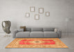 Machine Washable Persian Orange Traditional Area Rugs in a Living Room, wshtr4515org