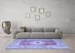 Machine Washable Persian Blue Traditional Rug in a Living Room, wshtr4515blu