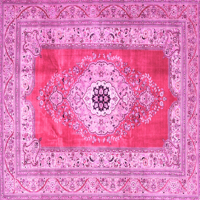 Square Persian Pink Traditional Rug, tr4515pnk