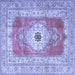 Square Persian Blue Traditional Rug, tr4515blu