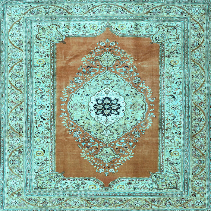 Square Persian Light Blue Traditional Rug, tr4515lblu