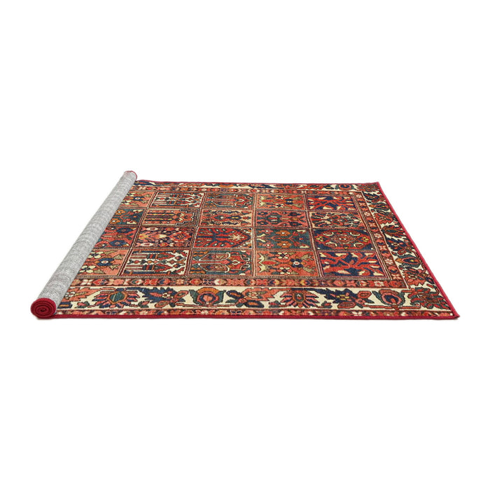 Sideview of Machine Washable Traditional Light Copper Gold Rug, wshtr4516