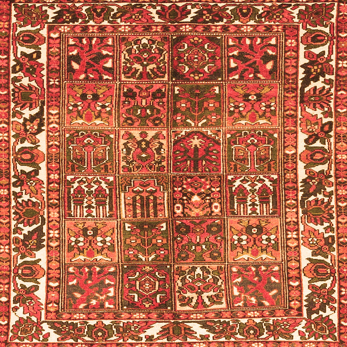 Serging Thickness of Persian Orange Traditional Rug, tr4516org