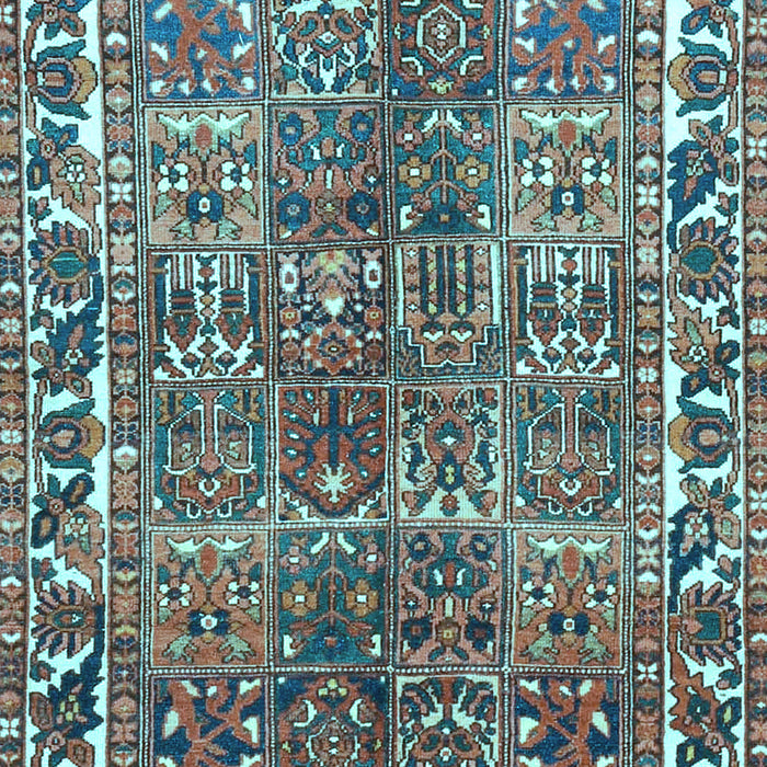 Machine Washable Persian Light Blue Traditional Rug, wshtr4516lblu