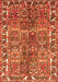 Serging Thickness of Machine Washable Persian Orange Traditional Area Rugs, wshtr4516org