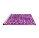 Sideview of Machine Washable Persian Purple Traditional Area Rugs, wshtr4516pur