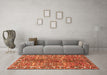 Machine Washable Persian Orange Traditional Area Rugs in a Living Room, wshtr4516org