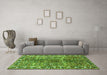 Machine Washable Persian Green Traditional Area Rugs in a Living Room,, wshtr4516grn