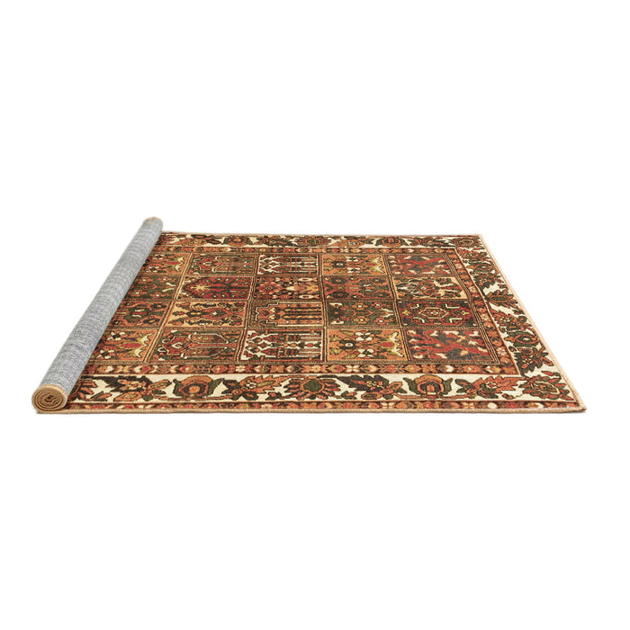 Sideview of Machine Washable Persian Brown Traditional Rug, wshtr4516brn