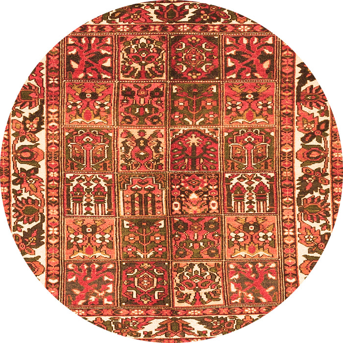 Square Persian Orange Traditional Rug, tr4516org