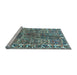 Sideview of Machine Washable Persian Light Blue Traditional Rug, wshtr4516lblu