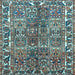 Square Persian Light Blue Traditional Rug, tr4516lblu