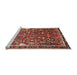 Sideview of Machine Washable Traditional Orange Salmon Pink Rug, wshtr4517