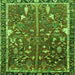 Serging Thickness of Animal Green Traditional Rug, tr4517grn