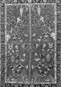 Animal Gray Traditional Rug, tr4517gry