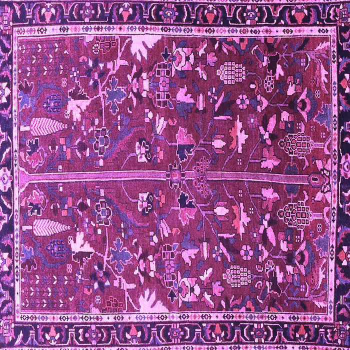 Square Animal Purple Traditional Rug, tr4517pur