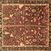 Square Animal Brown Traditional Rug, tr4517brn