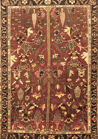 Animal Brown Traditional Rug, tr4517brn