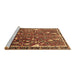 Sideview of Machine Washable Animal Brown Traditional Rug, wshtr4517brn