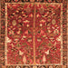 Serging Thickness of Animal Orange Traditional Rug, tr4517org