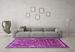 Machine Washable Animal Purple Traditional Area Rugs in a Living Room, wshtr4517pur