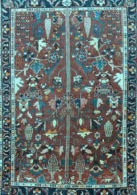 Animal Light Blue Traditional Rug, tr4517lblu