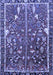 Machine Washable Animal Blue Traditional Rug, wshtr4517blu