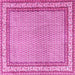 Square Persian Pink Traditional Rug, tr4518pnk