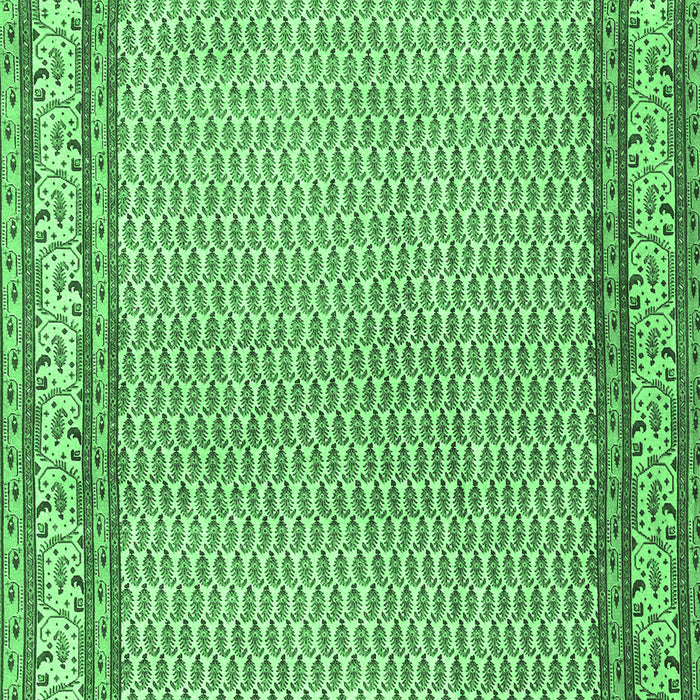 Machine Washable Persian Emerald Green Traditional Area Rugs, wshtr4518emgrn