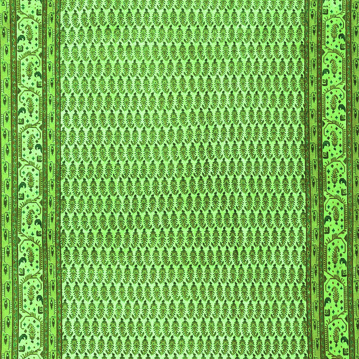 Serging Thickness of Machine Washable Persian Green Traditional Area Rugs, wshtr4518grn