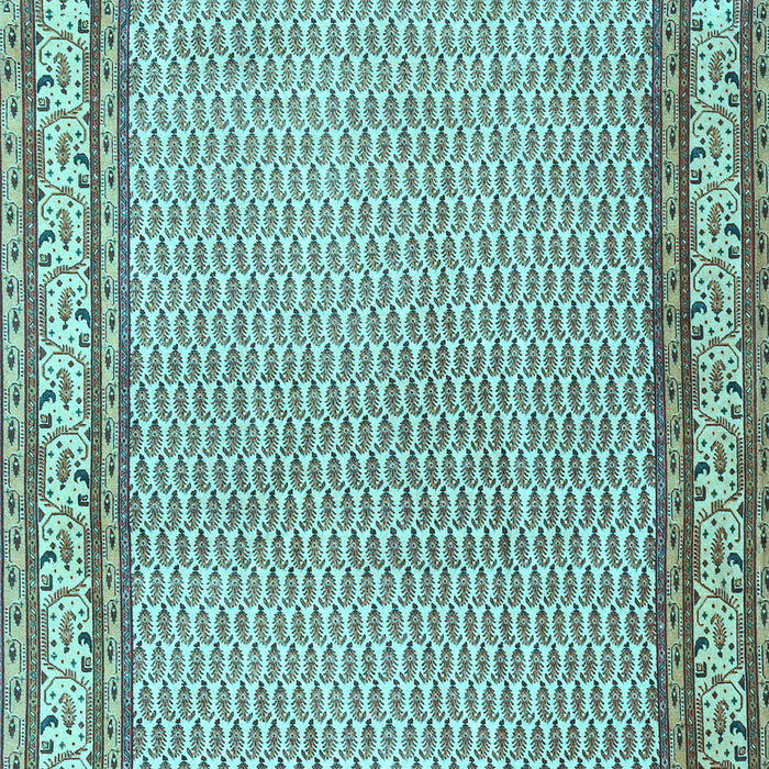 Machine Washable Persian Light Blue Traditional Rug, wshtr4518lblu