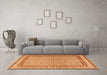 Machine Washable Persian Orange Traditional Area Rugs in a Living Room, wshtr4518org