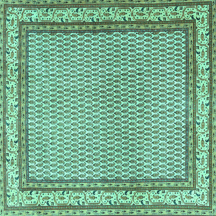 Square Persian Turquoise Traditional Rug, tr4518turq