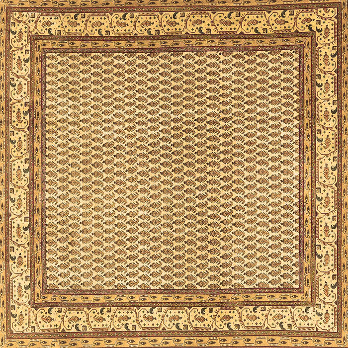 Square Persian Brown Traditional Rug, tr4518brn