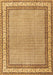 Machine Washable Persian Brown Traditional Rug, wshtr4518brn