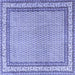 Square Persian Blue Traditional Rug, tr4518blu