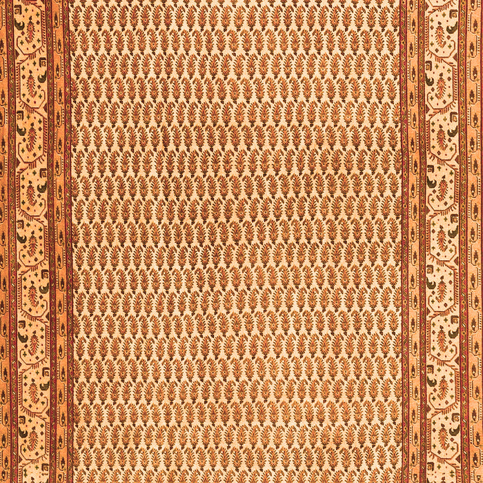 Serging Thickness of Machine Washable Persian Orange Traditional Area Rugs, wshtr4518org