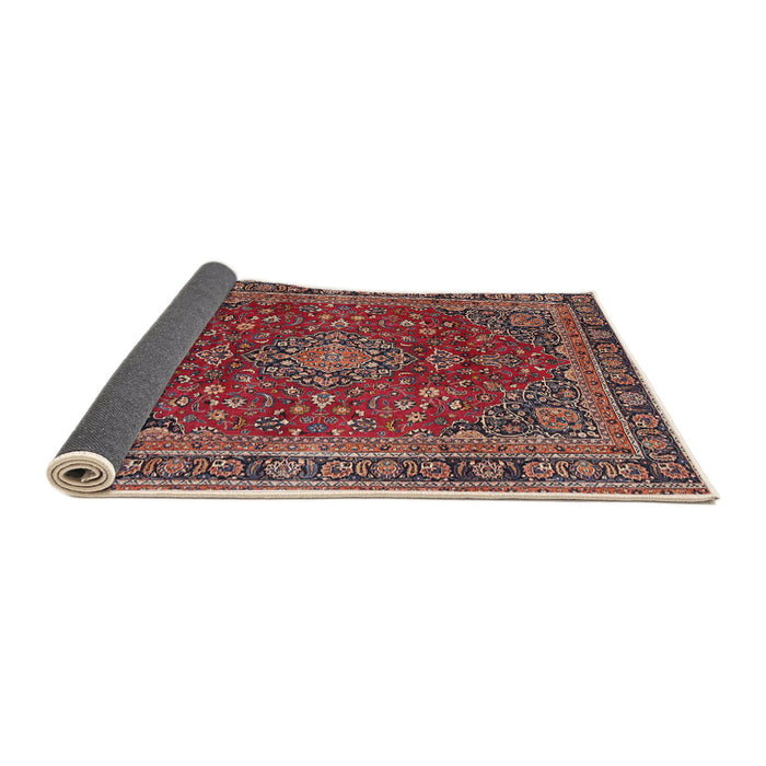 Sideview of Traditional Saffron Red Medallion Rug, tr4519