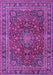 Medallion Purple Traditional Rug, tr4519pur