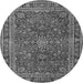 Square Medallion Gray Traditional Rug, tr4519gry